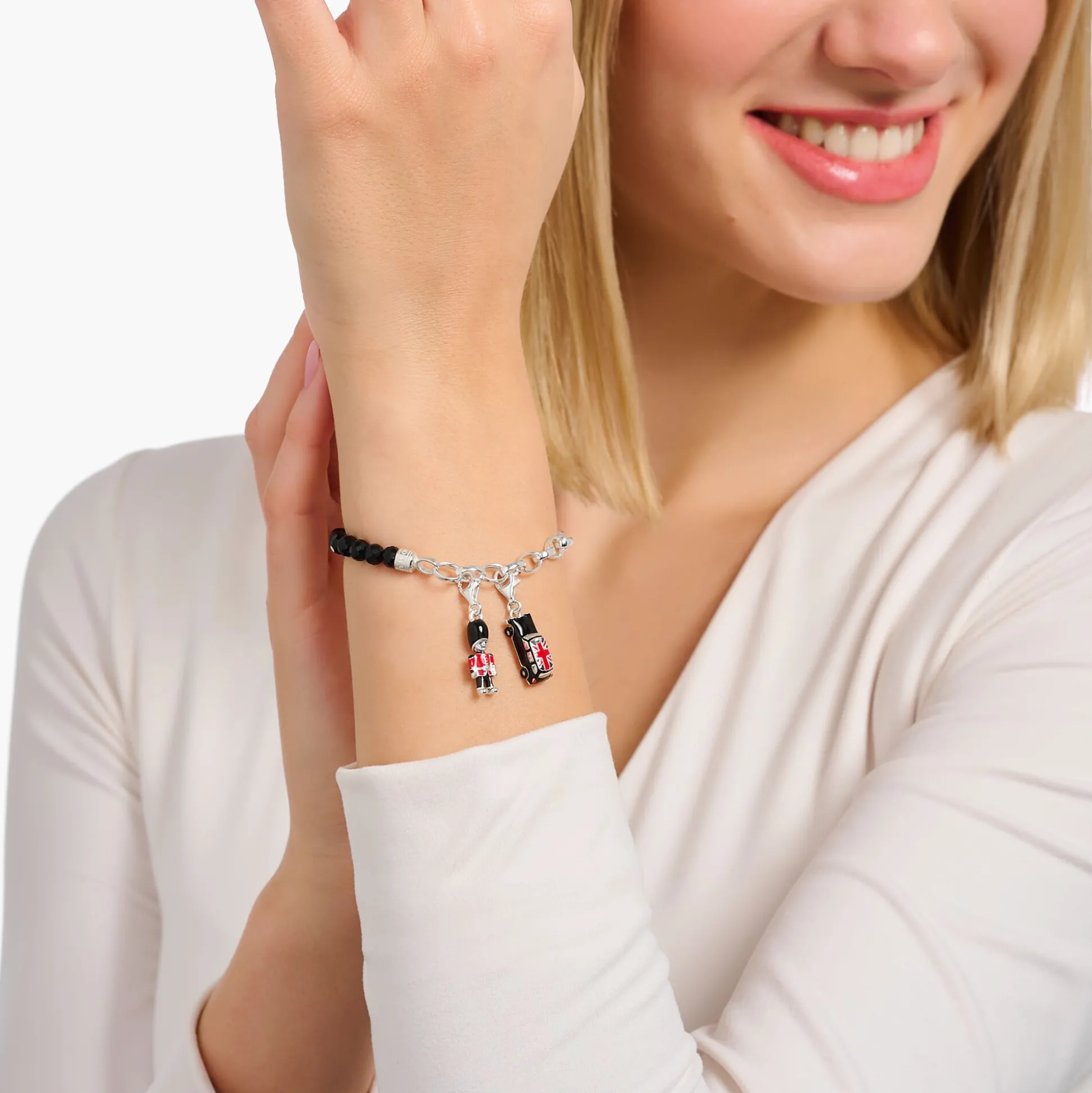 Cheap Breloque Charm taxi LONDRES avec Union Jack en argent Femme Charms|Charms