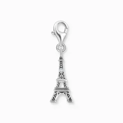 Hot Breloque Charm tour Eiffel en argent, ornée d’une zircone blanche Femme Charms|Charms