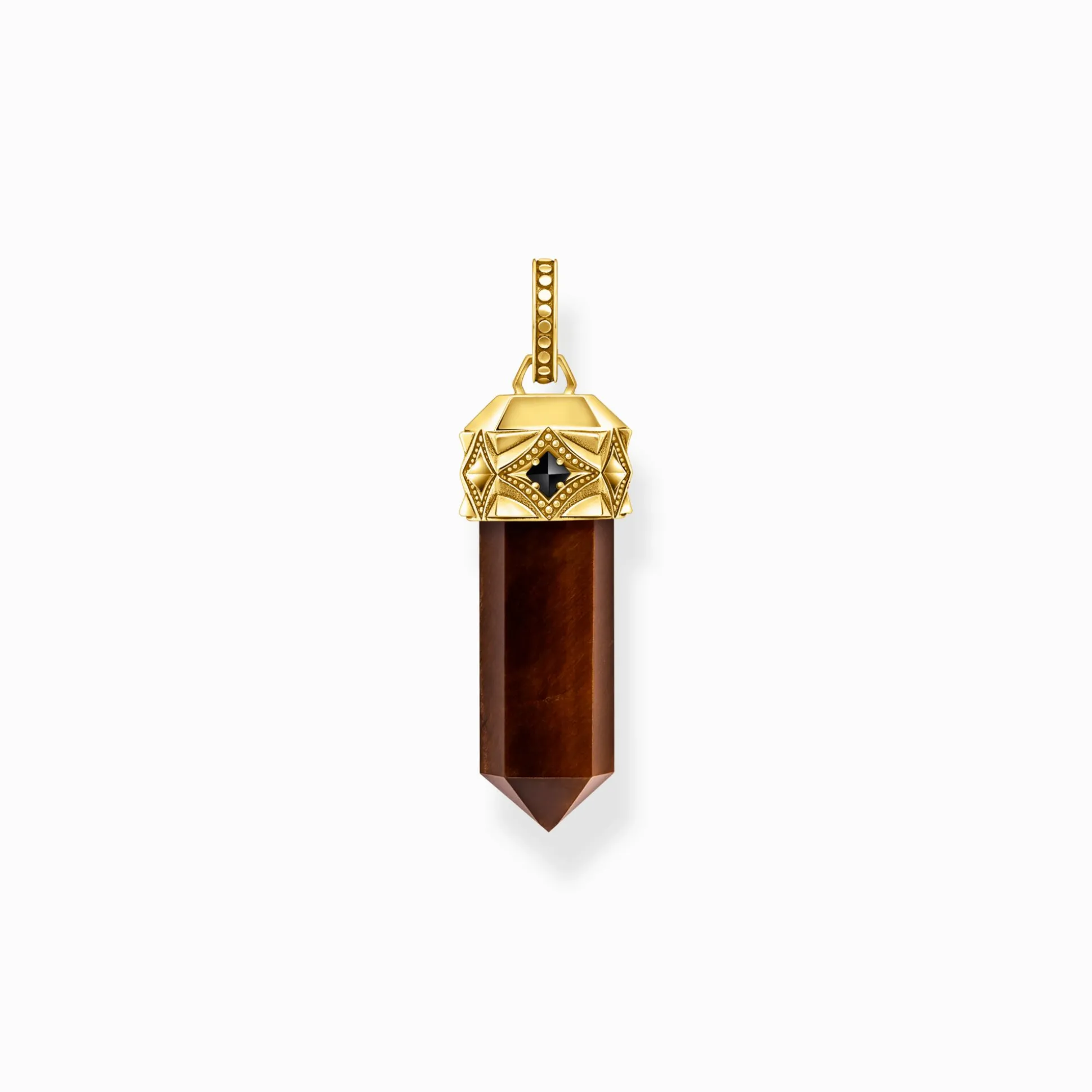 Cheap Breloque œil de tigre rouge en forme de cristal, plaquée or Femme Pendentifs|Pendentifs