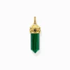 Discount Breloque malachite verte en forme de cristal, plaquée or Femme Pendentifs|Pendentifs