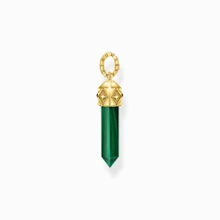 Discount Breloque malachite verte en forme de cristal, plaquée or Femme Pendentifs|Pendentifs