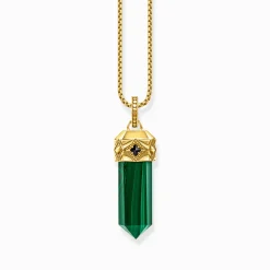 Discount Breloque malachite verte en forme de cristal, plaquée or Femme Pendentifs|Pendentifs
