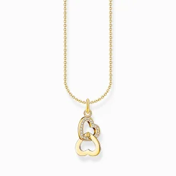 Sale Chaîne à breloque cœurs entrelacés, dorée Femme Chaînes & Colliers