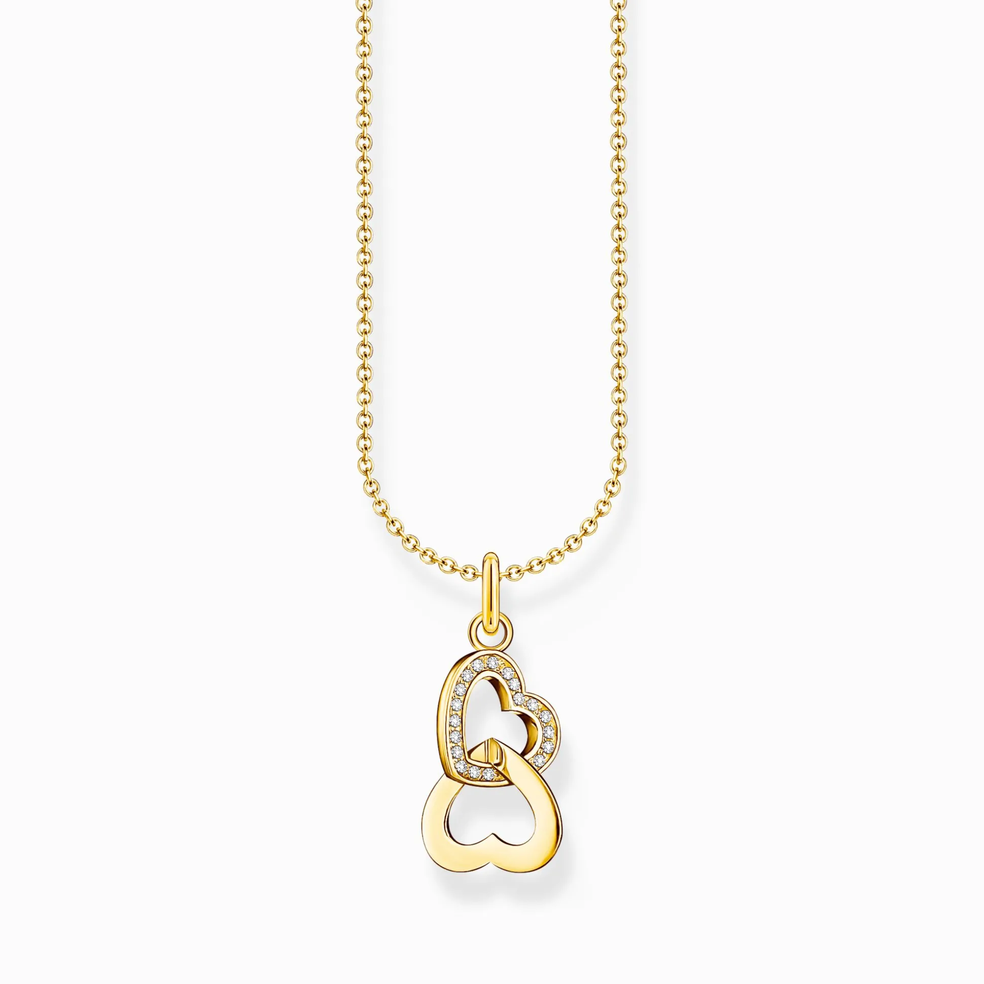 Sale Chaîne à breloque cœurs entrelacés, dorée Femme Chaînes & Colliers