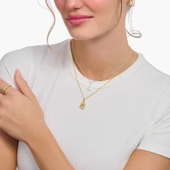 Sale Chaîne à breloque cœurs entrelacés, dorée Femme Chaînes & Colliers