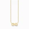 Hot Chaîne à breloque Infinity, dorée Femme Chaînes & Colliers|Placage Or 18 Carats - Argent 925
