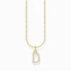 Flash Sale Chaîne à breloque lettreD, dorée Femme Chaînes & Colliers|Placage Or 18 Carats - Argent 925