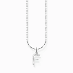 Outlet Chaîne à breloque lettreF, argent Femme Chaînes & Colliers