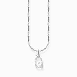 New Chaîne à breloque lettreG, argent Femme Chaînes & Colliers