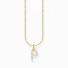 Clearance Chaîne à breloque lettreP, dorée Femme Chaînes & Colliers|Placage Or 18 Carats - Argent 925