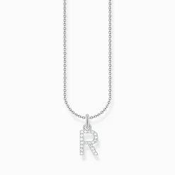 Best Chaîne à breloque lettreR, argent Femme Chaînes & Colliers
