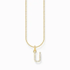 Outlet Chaîne à breloque lettreU, dorée Femme Chaînes & Colliers
