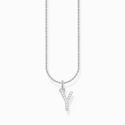 Cheap Chaîne à breloque lettreY, argent Femme Chaînes & Colliers