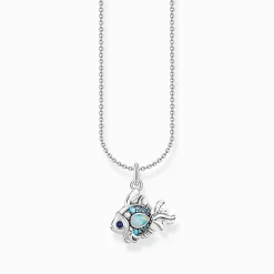 Online Chaîne à breloque poisson, argent Femme Chaînes & Colliers