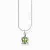 Fashion Chaîne à breloque tortue verte, argent Femme Chaînes & Colliers
