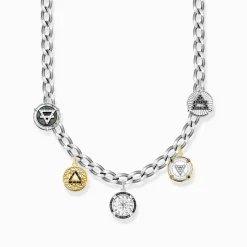 Hot Chaîne avec médailles Elements of Nature argent Chaînes & Colliers|Placage Or 18 Carats - Argent 925