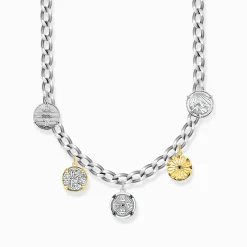 Hot Chaîne avec médailles Elements of Nature argent Chaînes & Colliers|Placage Or 18 Carats - Argent 925