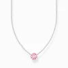 Cheap Chaîne avec pendentif à zircone rose, argent Femme Chaînes & Colliers|Argent 925
