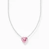 Flash Sale Chaîne avec pendentif cœur rose, argent Femme Chaînes & Colliers|Argent 925