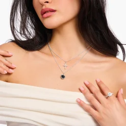Outlet Chaîne avec pendentif cœur Heart Romance Argent Femme Chaînes & Colliers|Argent 925