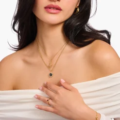 Hot Chaîne avec pendentif cœur Heart Romance plaqué or Femme Chaînes & Colliers