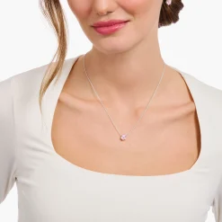 Flash Sale Chaîne avec pendentif goutte rose, argent Femme Chaînes & Colliers|Argent 925