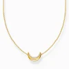 New Chaîne avec pendentif Moon Romance plaqué or Femme Chaînes & Colliers|Placage Or 18 Carats - Argent 925