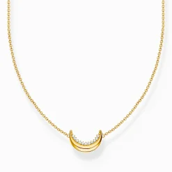 New Chaîne avec pendentif Moon Romance plaqué or Femme Chaînes & Colliers|Placage Or 18 Carats - Argent 925