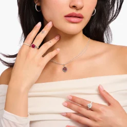 New Chaîne avec pendentif Roses Romance argent Femme Chaînes & Colliers|Argent 925