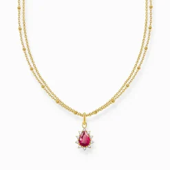Store Chaîne avec pendentif Vintage Romance plaqué or Femme Chaînes & Colliers|Placage Or 18 Carats - Argent 925