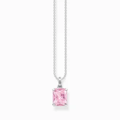 Shop Chaîne avec pierre rose argent Femme Chaînes & Colliers|Argent 925