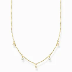 Best Chaîne blanche pierres or Femme Chaînes & Colliers|Placage Or 18 Carats - Argent 925