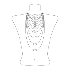 Outlet Chaîne Charm avec un médaille blanc argent Femme Charm Chaînes|Charm Chaînes