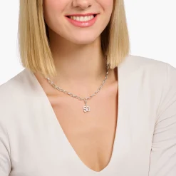 New Chaîne Charm et médaille argent Femme Charm Chaînes|Charm Chaînes