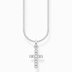 Cheap Chaîne croix avec pavé Femme Chaînes & Colliers
