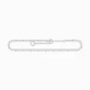 Clearance Chaîne de cheville argent double Femme Chaînes De Cheville