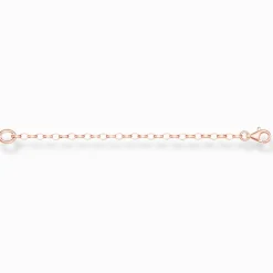 New Chaîne d'extension classique Femme Placage Or Rose 18 Carats - Argent 925