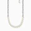 New Chaîne liens et perles argent Femme Chaînes & Colliers