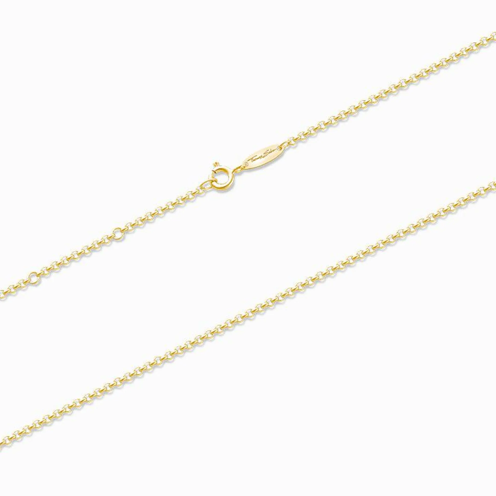 Discount Chaîne maille jaseron Épaisseur 2,00 mm (0,08 Inch) Femme Chaînes & Colliers|Placage Or 18 Carats - Argent 925