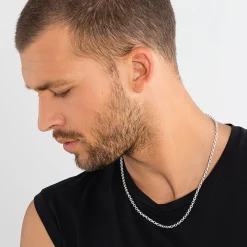 Sale Chaîne maille marine large Épaisseur 4,00 mm (0,16 Inch) Chaînes & Colliers|Argent 925