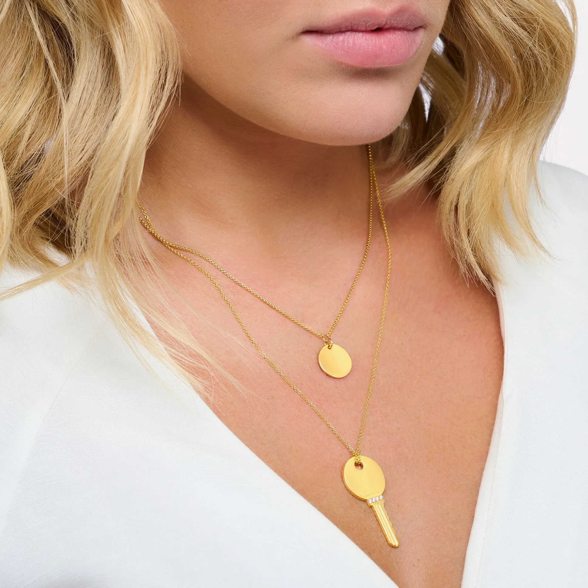 Discount Chaîne médaille or Femme Chaînes & Colliers|Placage Or 18 Carats - Argent 925