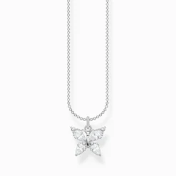 New Chaîne papillon pierres blanches Femme Chaînes & Colliers