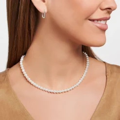 Shop Chaîne perles argent Femme Chaînes & Colliers
