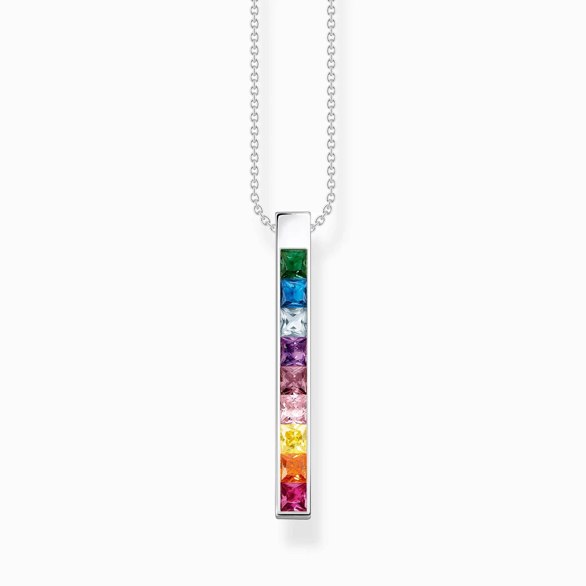 Store Chaîne pierres colorées argent Femme Chaînes & Colliers