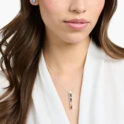 Store Chaîne pierres colorées argent Femme Chaînes & Colliers