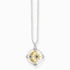Hot Chaîne étoile & lune or Femme Chaînes & Colliers|Placage Or 18 Carats - Argent 925