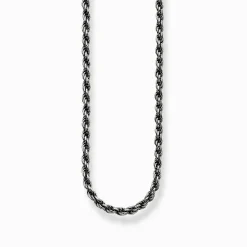 Best Chaîne torsadée noirci Épaisseur 1,10 mm (0,04 Inch) Femme Argent 925