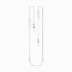 Best Sale Chaînes à lunettes perles blanches d’imitation couleur argent Femme Lunettes De Soleil|Lunettes De Soleil