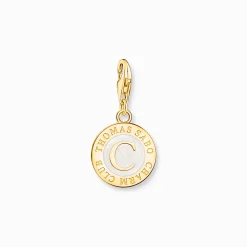 Hot Charm blanc Coin plaqué or Femme Placage Or 18 Carats - Argent 925