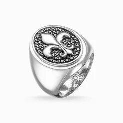 Cheap Chevalière fleur de lys Femme Bagues|Bagues